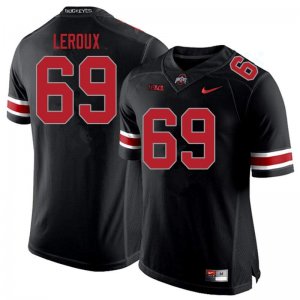 Men's Ohio State Buckeyes #69 Trey Leroux Blackout Nike NCAA College Football Jersey Check Out MRI7644BS